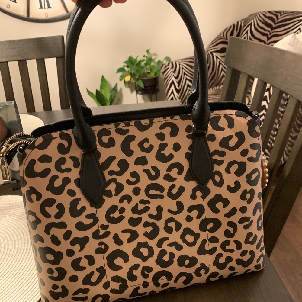 Kate Spade Black and Tan Leopard Tote - Picture 2 of 5